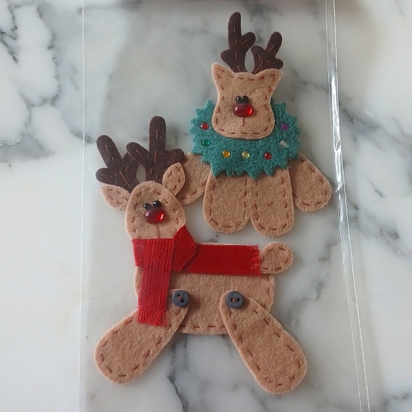 Jolee's Boutique Other - Paper Bliss Reindeer 3D stickers felt reindeers with rhinestones and buttons new